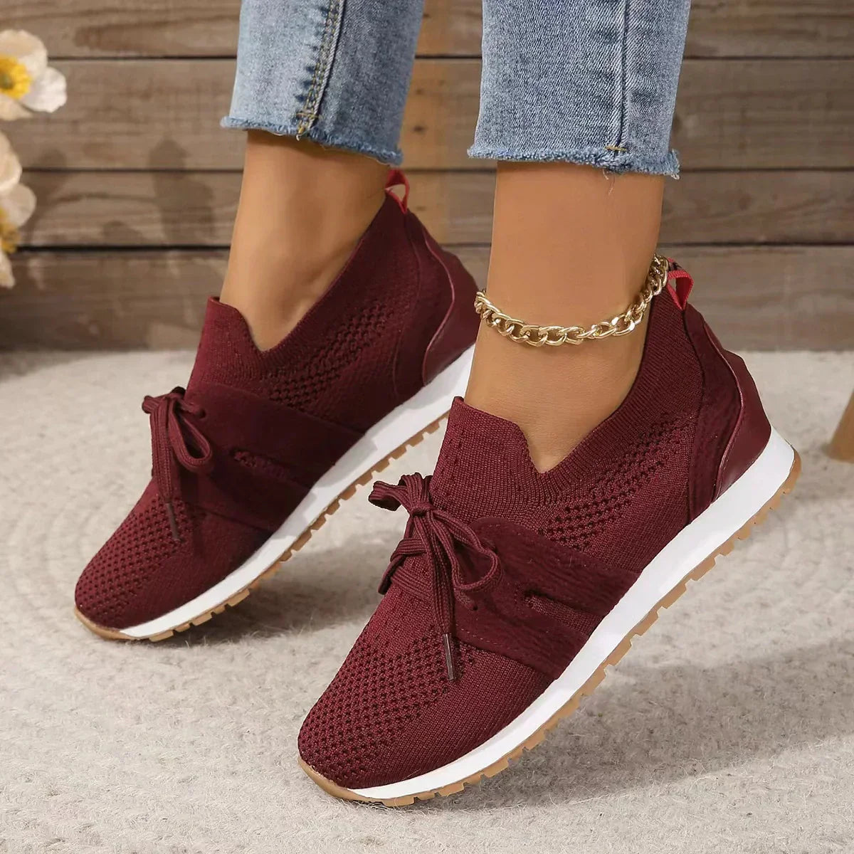 Variant image for Damen-Sneaker, Schnürung, Mesh-Design-33
