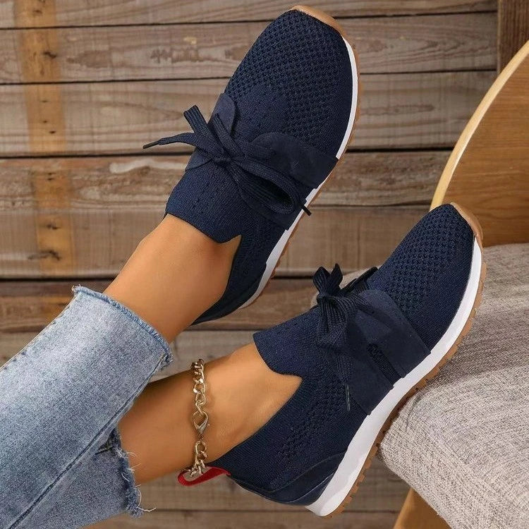 Damen-Sneaker, Schnürung, Mesh-Design-2