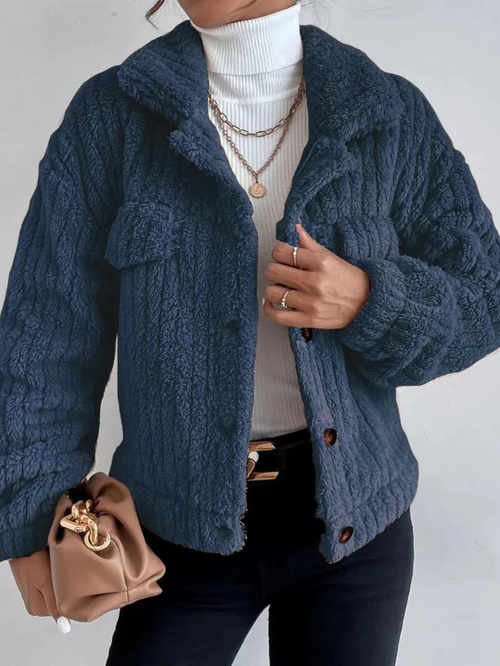 Damenjacke Dick Fleece Modernes Design für Kalte Tage-1