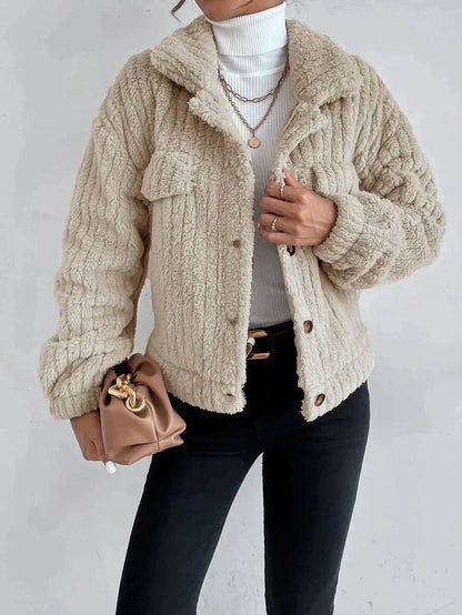 Variant image for Damen-dicke Plüschjacke, warm, weich-16