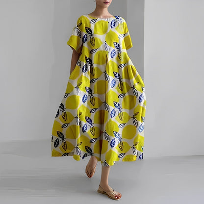 Boho-Kleid für Frauen mit Blumenmuster – Leichte Polyester-Mischung, Casual und semi-formell, erhältlich in S, M, L 3