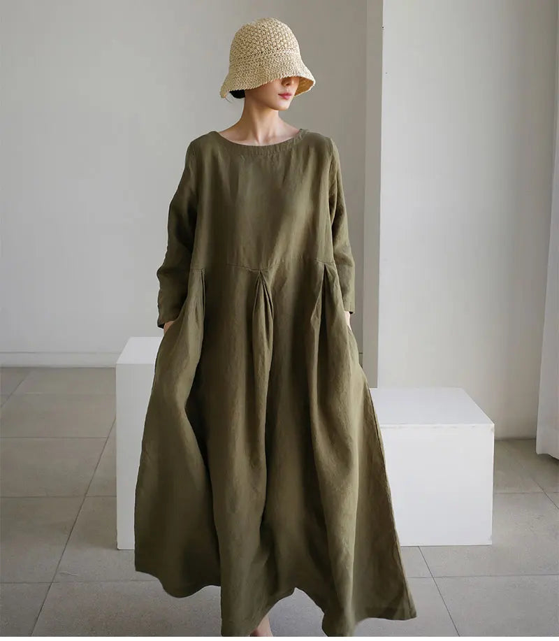 Damen-Taschenkleid, leichte Baumwolle, mit Patchwork-4