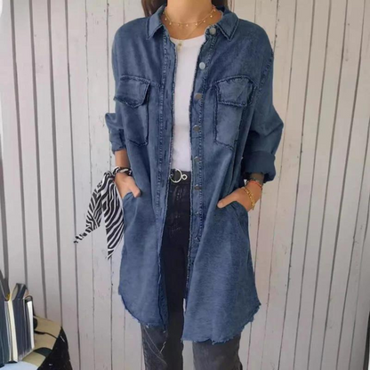 Damen-Denimmantel - lässige Passform, nachhaltiges Material, modernes Design, perfekt für Alltag und Feiern 7