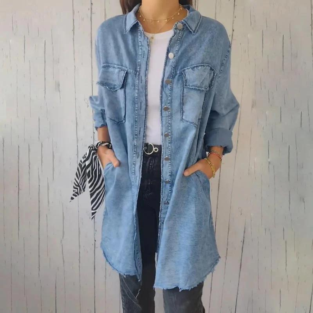 Damen-Denimmantel – lässige Passform, nachhaltiges Material, modernes Design, perfekt für Alltag und Fest 1