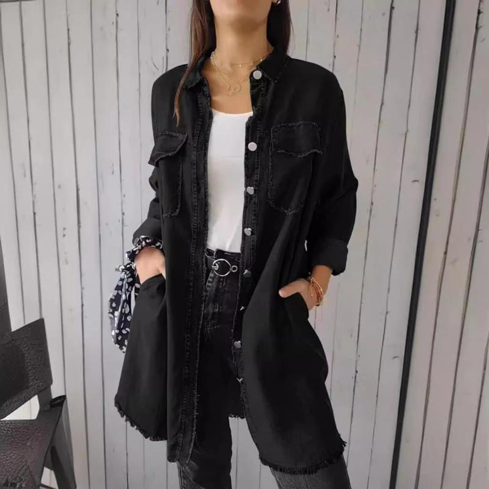 Damen-Denimmantel – lässige Passform, nachhaltiges Material, modernes Design, perfekt für Alltag und Fest 5