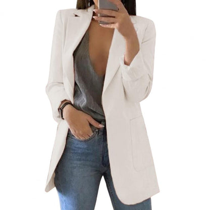 Damen-Blazer, lang, maßgeschneidert, luxuriöse Wolle-6