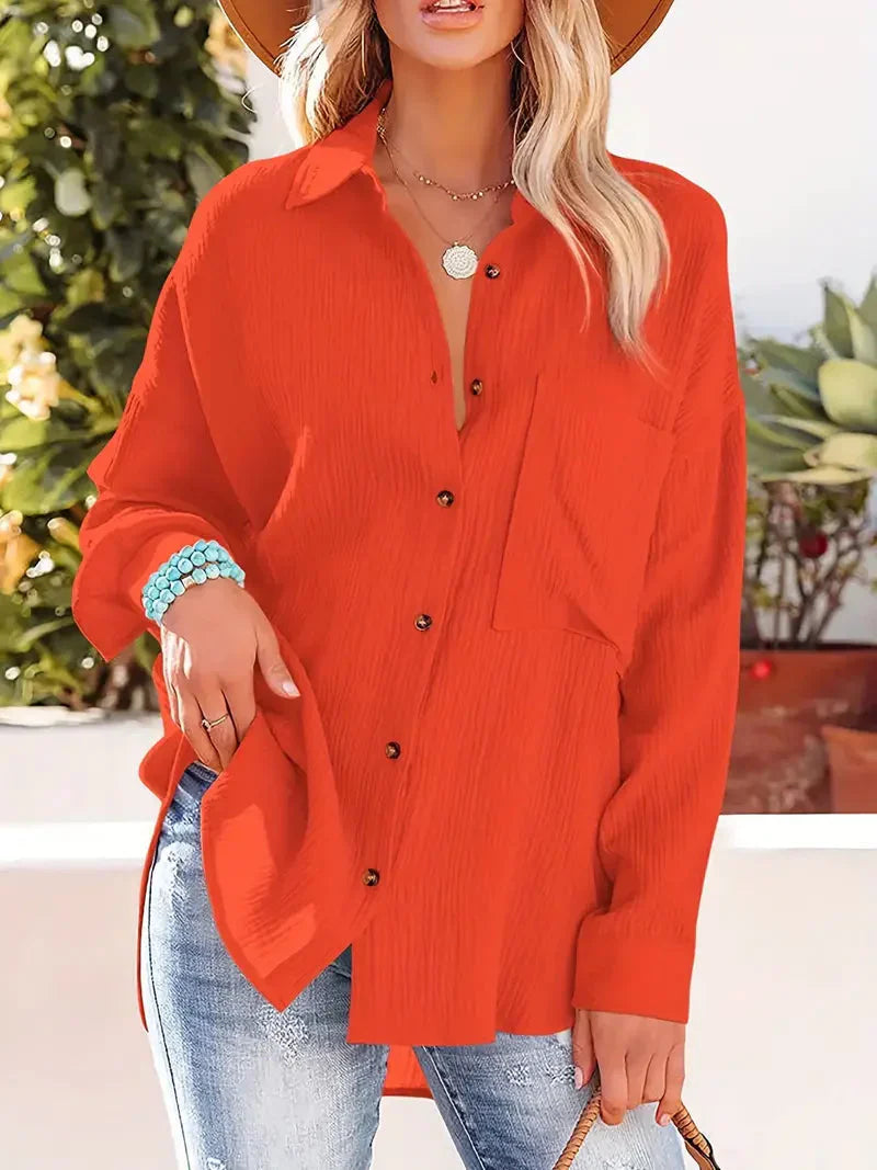 Variant image for Damen Bluse Langarm Lockere Passform Polyester-31