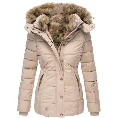 Variant image for Damen Winterjacke Winddicht mit synthetischem Pelzfutter Isoliert-25