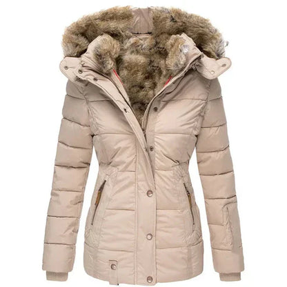 Variant image for Damen Winterjacke Winddicht mit synthetischem Pelzfutter Isoliert-25