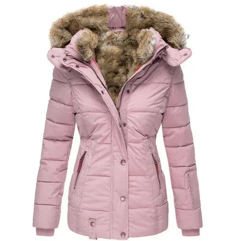 Variant image for Damen Winterjacke Winddicht mit synthetischem Pelzfutter Isoliert-9