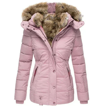 Variant image for Damen Winterjacke Winddicht mit synthetischem Pelzfutter Isoliert-9