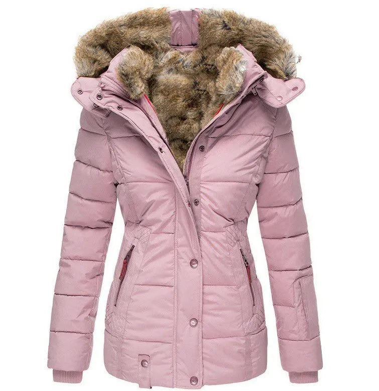 Variant image for Langer Wintermantel Damen mit Pelzfutter und Thermische Isolierung-41