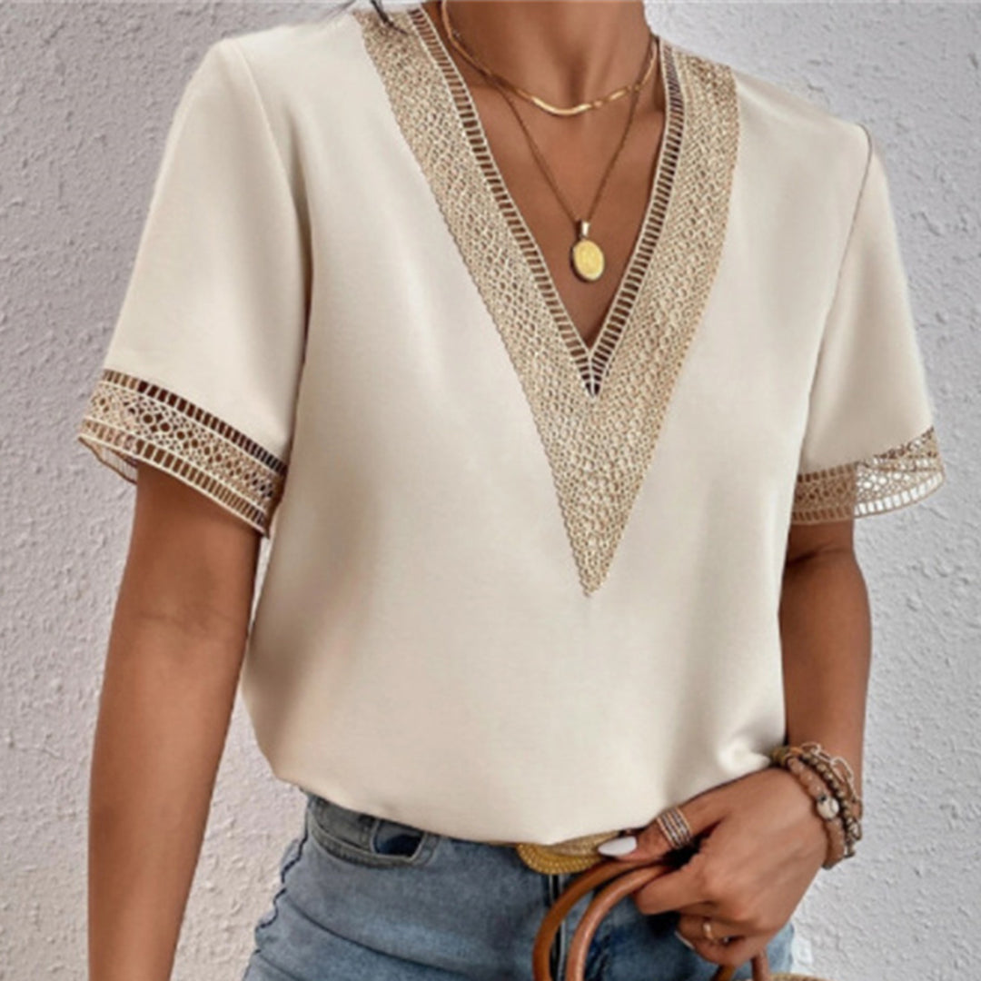 Damen-T-Shirt aus Polyester mit lockerer Passform – bequem und atmungsaktiv, perfekt für warme Sommertage 1