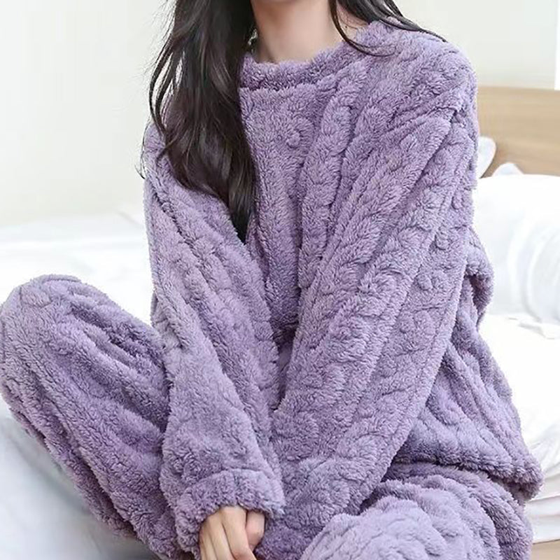 Flanell-Pyjama-Set für Damen – Weicher und bequemer Winterpyjama mit Oberteil und Hose 5