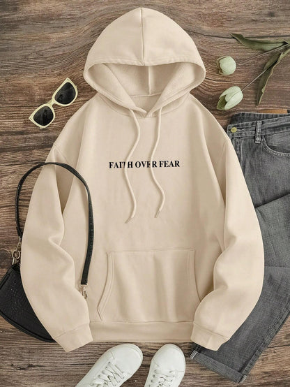 Langer Hoodie Damen Lässige Polyester mit Verstellbarer Kapuze-5
