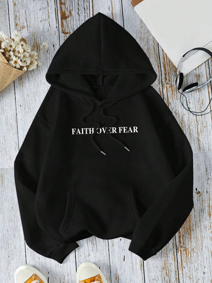 Langer Hoodie Damen Lässige Polyester mit Verstellbarer Kapuze-3