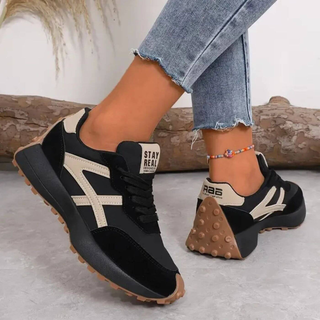 Damen-Retro-Sneaker, Wildleder-Details, gepolsterte Sohle-2