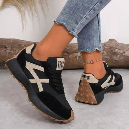 Damen-Retro-Sneaker, Wildleder-Details, gepolsterte Sohle-2
