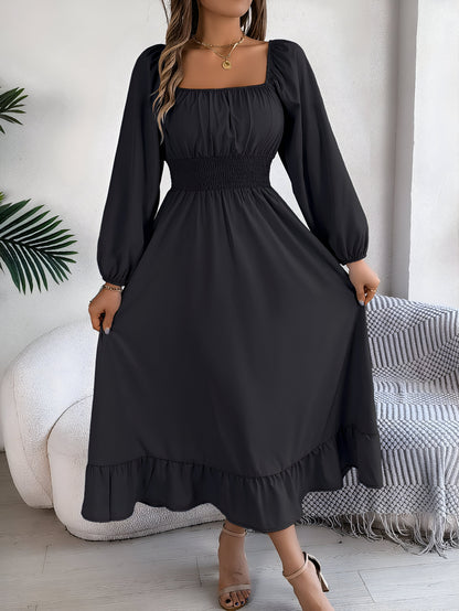 Variant image for Damen-Kleid, hoher Hals, Schleppen-Design, hochwertiger Stoff-5
