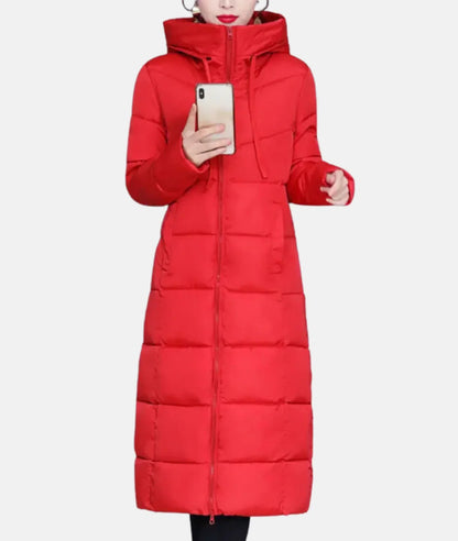 Variant image for Langer Wintermantel Damen Elegant Kapuze Nachhaltige Baumwolle Polyester-7