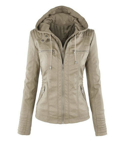 Damen-gothice-Jacke, langarm, PU, Material-4