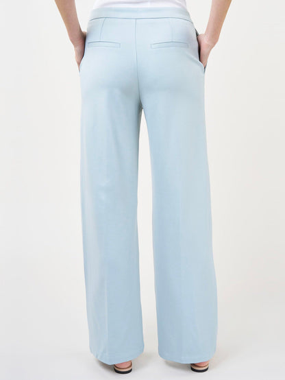 Damen-Hose, hohe Taille, weites Bein, Stretch, Denim-4