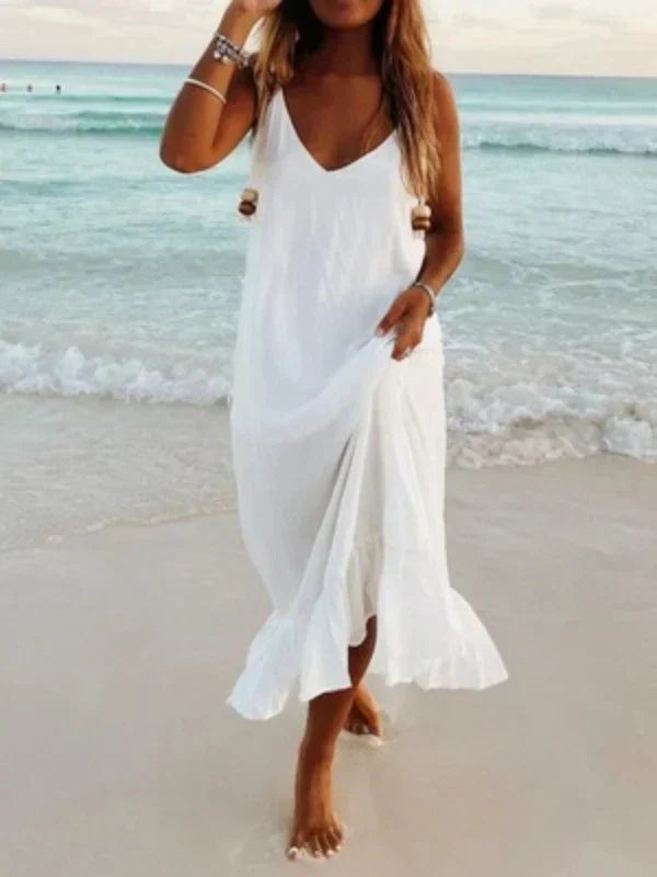 Damen-Kleid, Boho, leichtes Material, elegantes Design-1