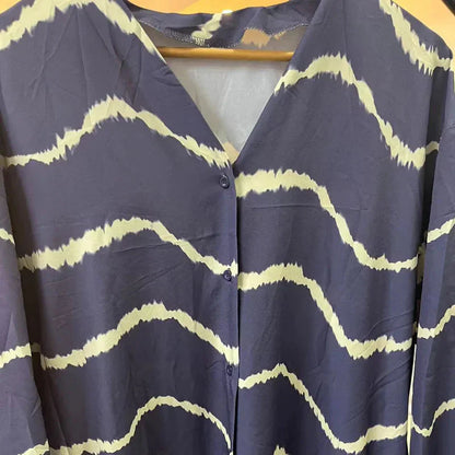 Langärmeliges Kleid Boho Locker Passform Polyester für Frauen-3