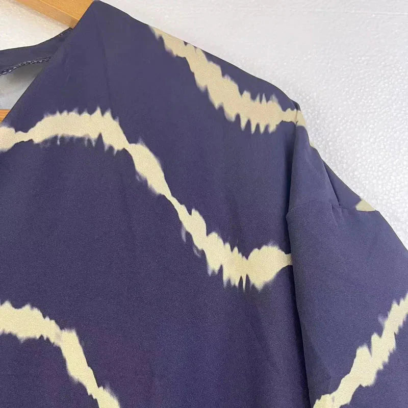 Langärmeliges Kleid Boho Locker Passform Polyester für Frauen-4