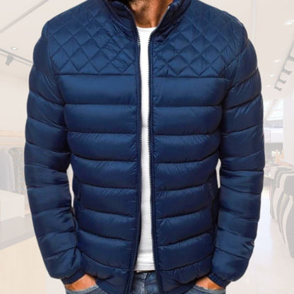 Herren-Winterpufferjacke, klassisches Design, Polyester-1