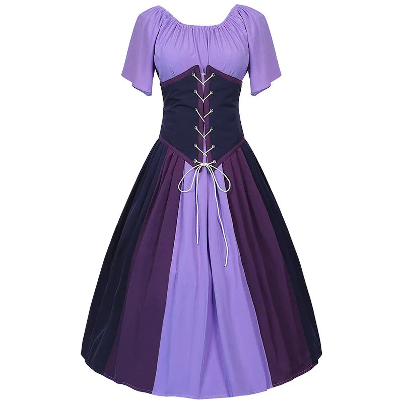 Damenkleid Gotisch Lang Maxi Polyester-6