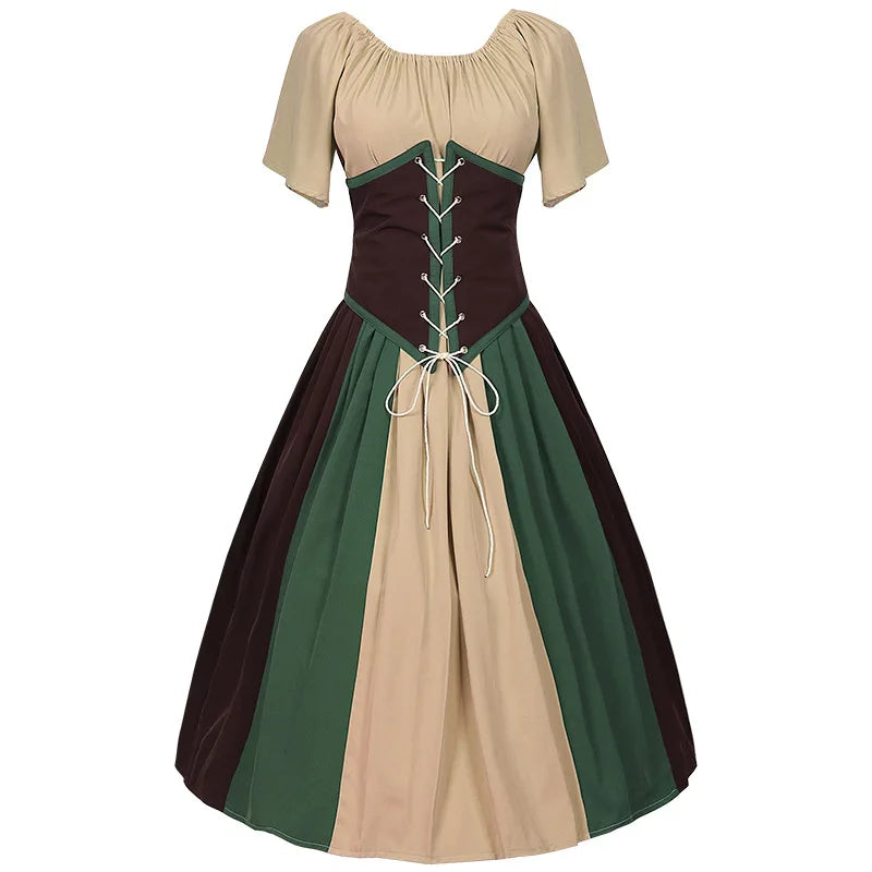 Damenkleid Gotisch Lang Maxi Polyester-2
