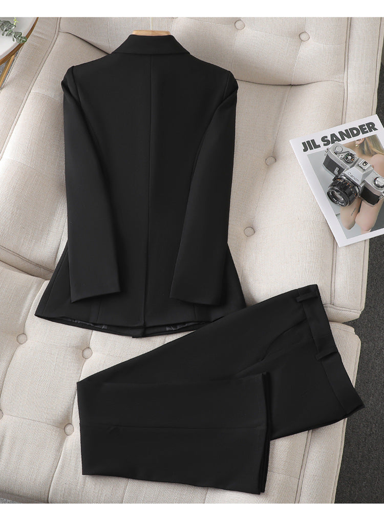Damen Blazer und Hose Set Elegant Langlebiger Stoff-5