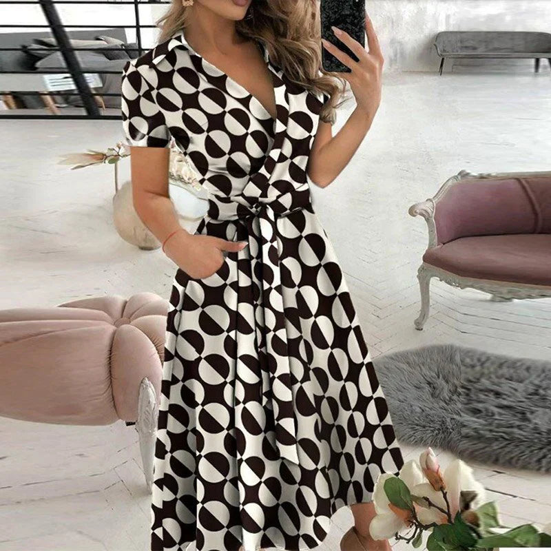 A-Linienkleid für Damen mit Taschen aus hochwertigem Stoff – Elegantes und funktionales Kleid für Alltag und Party 6