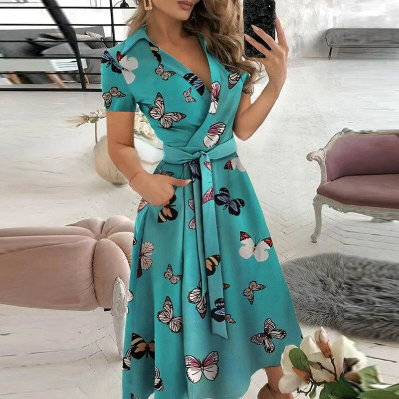 A-Linienkleid für Damen mit Taschen aus hochwertigem Stoff – Elegantes und funktionales Kleid für Alltag und Party 14