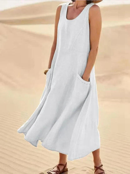 Schöne Damenkleider aus leichter Baumwolle und Leinen – Lässiges und elegantes Design für den Sommer 8