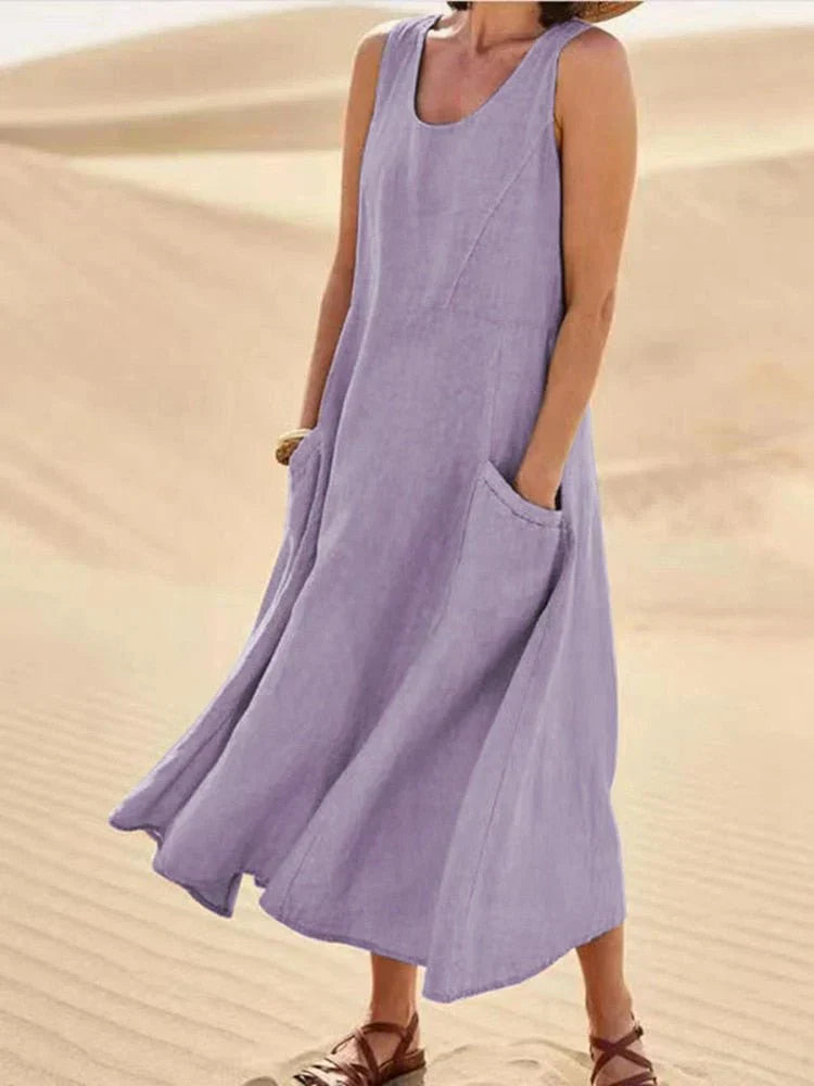 Schöne Damenkleider aus leichter Baumwolle und Leinen – Lässiges und elegantes Design für den Sommer 6