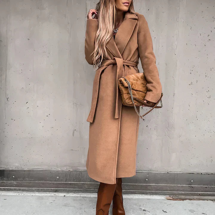 Eleganter Trenchcoat aus Wollmix für Damen – normale Passform, perfekt für Lagen-Look, in mehreren Farben erhältlich 9