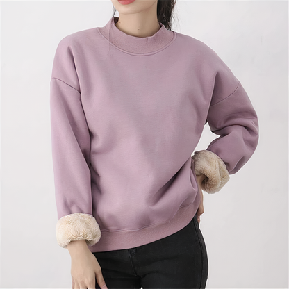 Damen-Fleecepullover, lässiges Design, hochwertig, Fleece-2