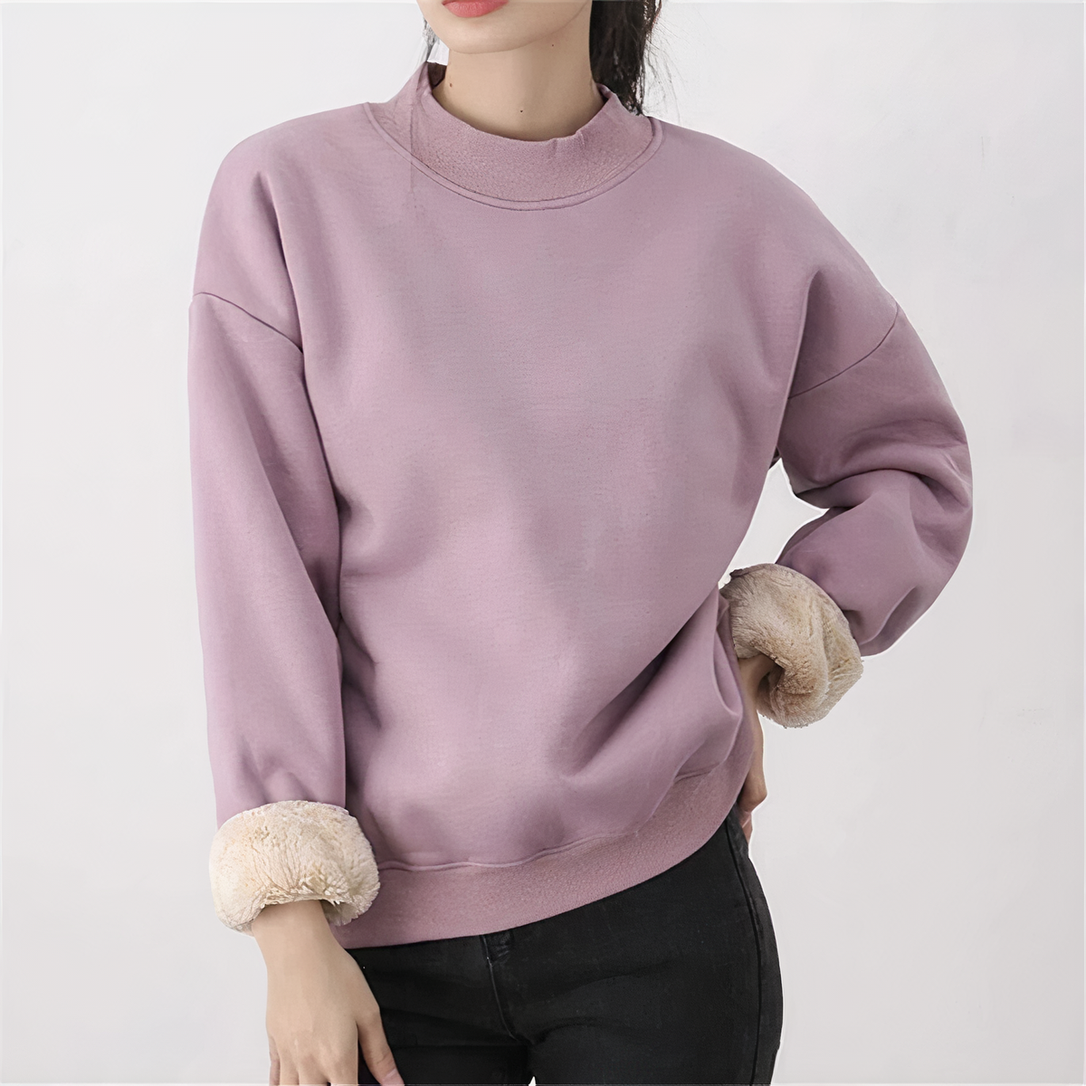 Variant image for Damen-Fleecepullover, lässiges Design, hochwertig, Fleece-6