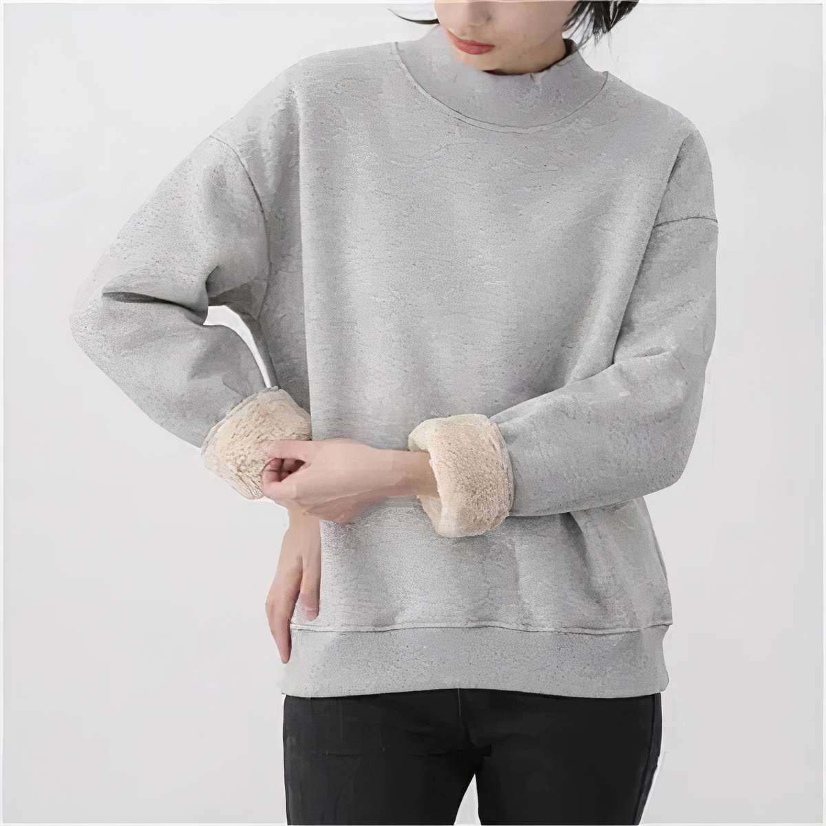 Damen-Fleecepullover, lässiges Design, hochwertig, Fleece-3