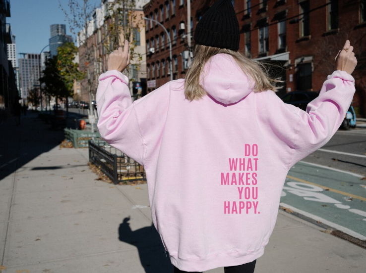 Variant image for Damen-Hoodie Inspirierende Botschaft Baumwollmischung-17