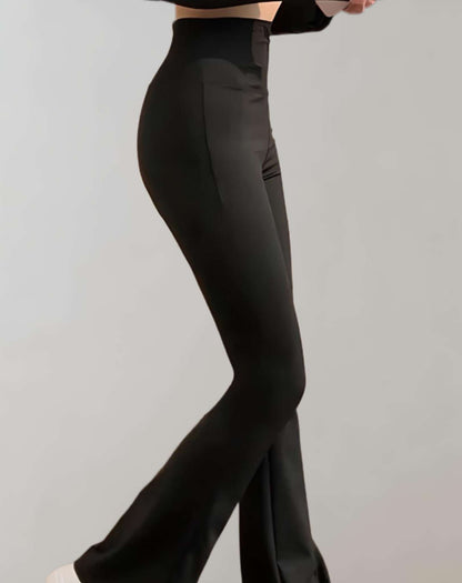 Damen-Hose, hohe Taille, weites Bein, atmungsaktiver Stoff 4