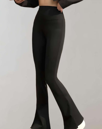 Damen-Hose, hohe Taille, weites Bein, atmungsaktiver Stoff 3