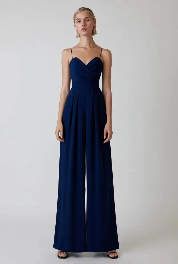 Damen-Overall, verstellbare Spaghettiträger, Polyester, Baumwolle-2