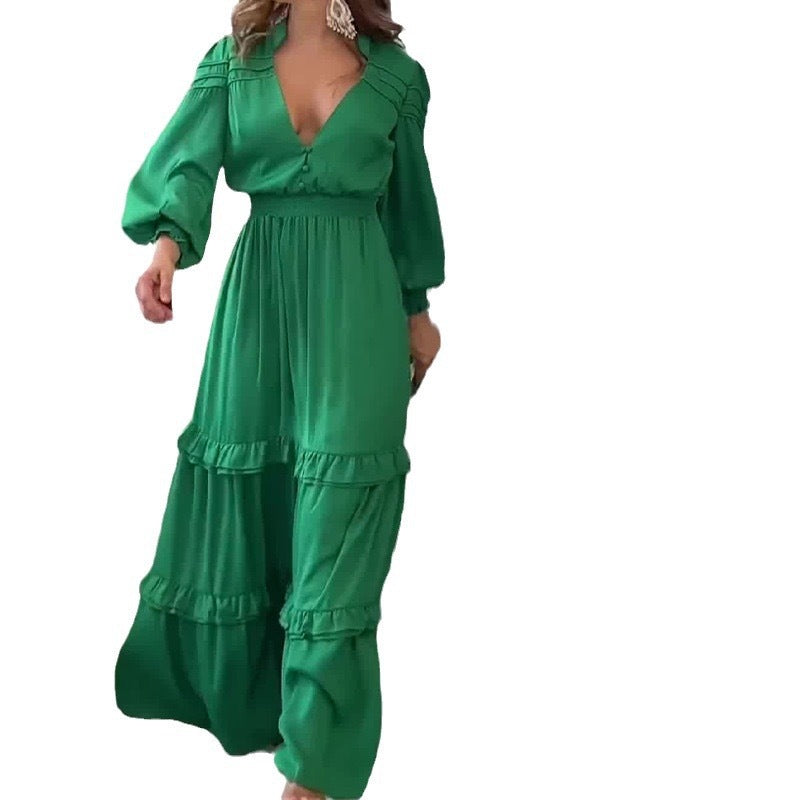 Damenkleid A-Linie aus Polyester, elegant, Langkleid-5