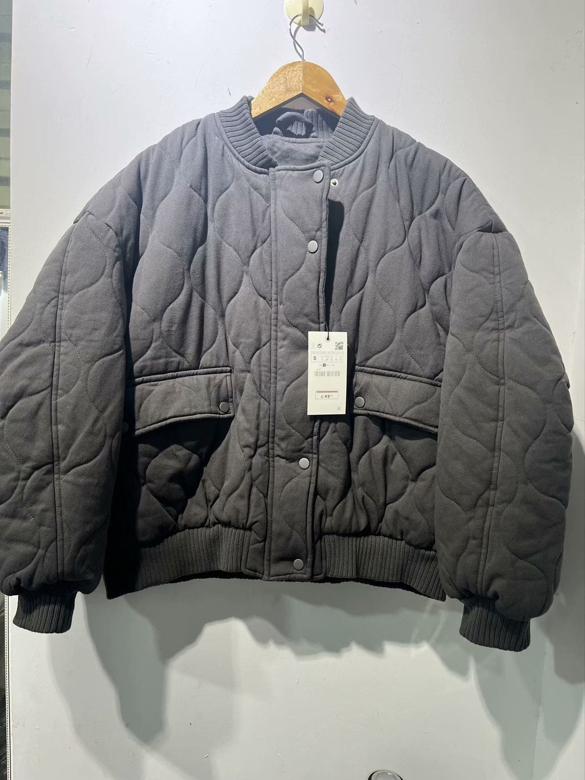 Damenjacke Pilotjacke Casual Baumwolle Polyester Lockere Passform-1