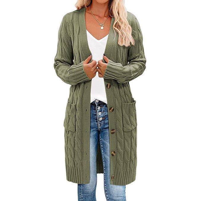 Variant image for Damen-Cardigan V-Ausschnitt Knopfdetails Polyester Casual-37