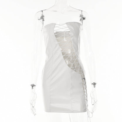 Damenkleid Figurbetont Mittelhohe Taille Kurzer Rock Stretch Polyester-1