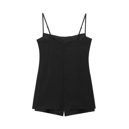 Kurzer Off-Shoulder-Jumpsuit für Damen aus leichtem Stoff – ärmelloses Design für Sommerfeste und Veranstaltungen 1